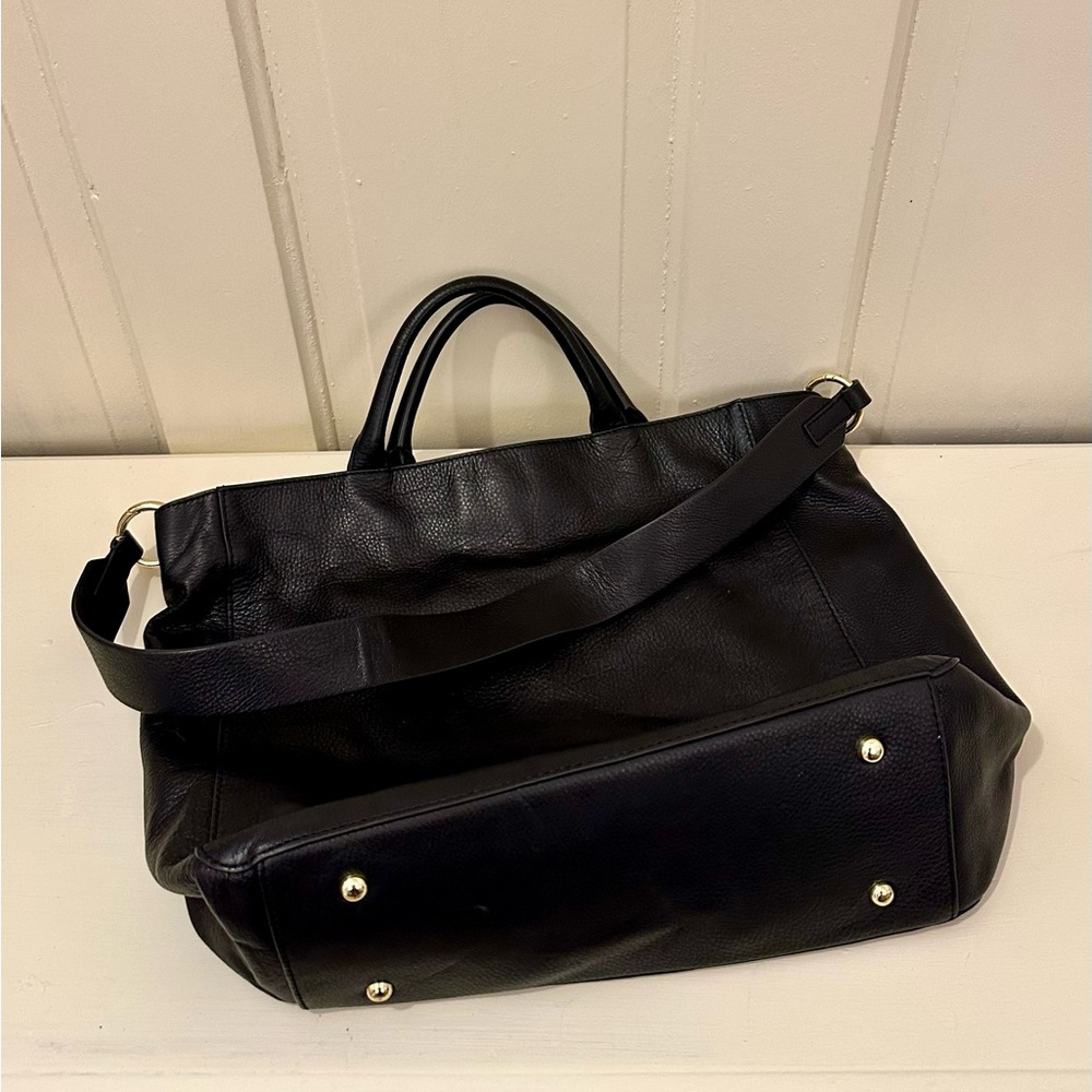 Mark & Graham “Build Your Bag” Black Leather Tote